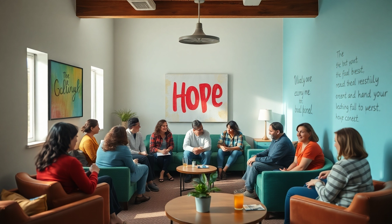 Individuals participating in a supportive community session at crush ia recovery center.