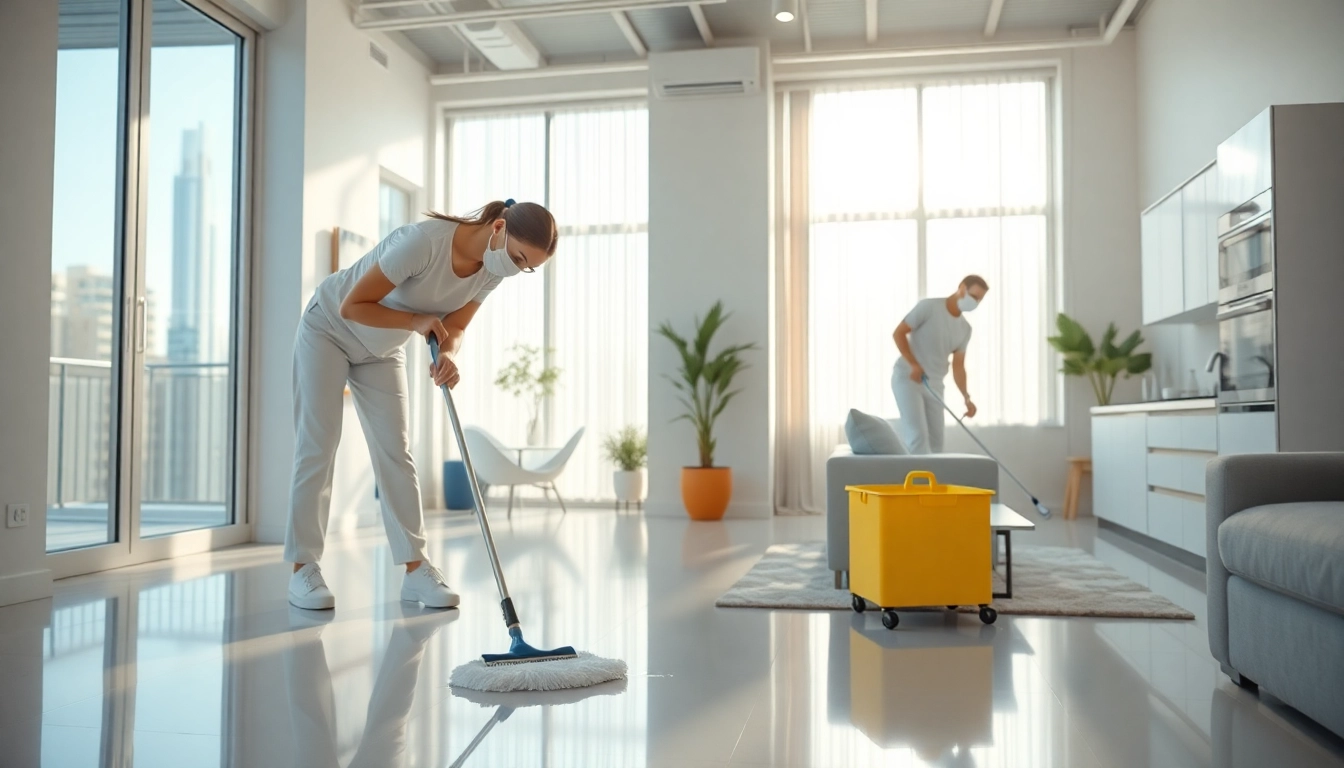 Expert bond cleaning Brisbane checklist being meticulously managed by professionals in a bright, welcoming apartment.