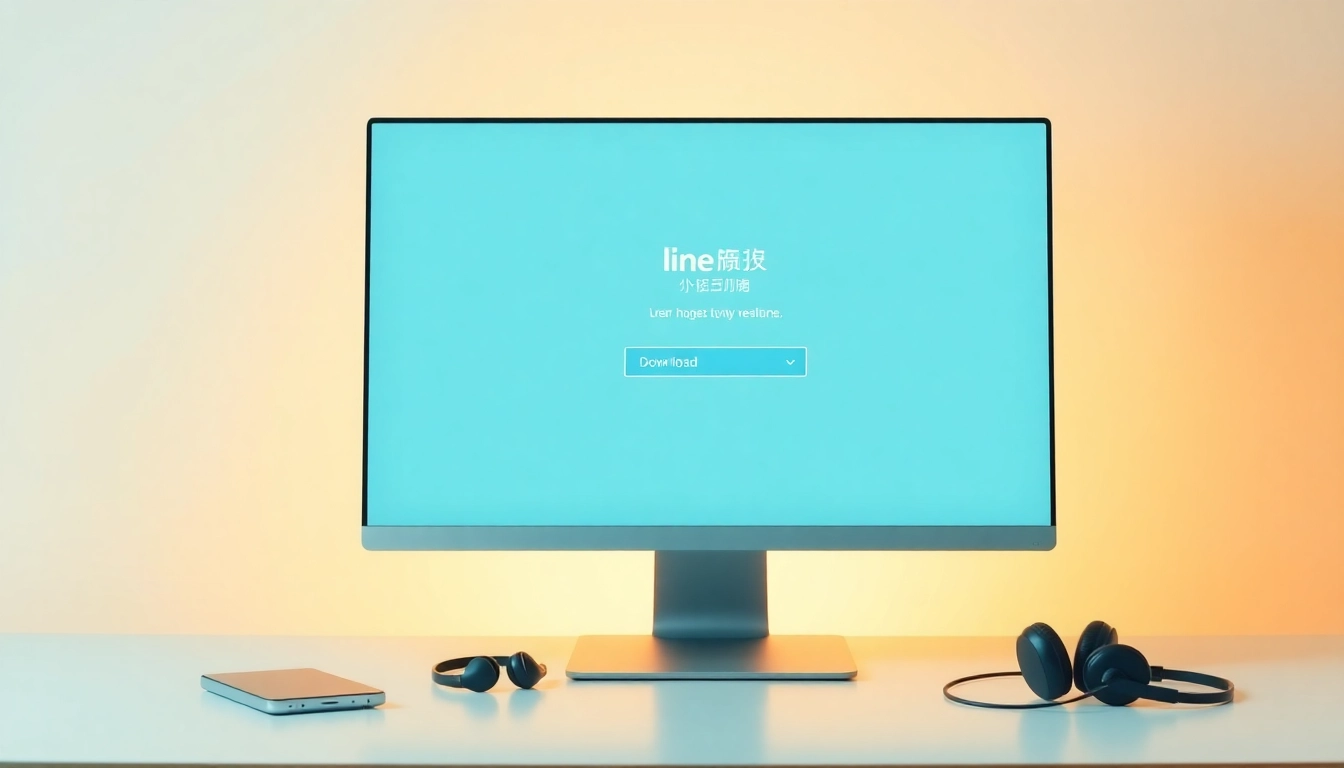 Download page for line下載電腦版 showcasing a modern interface with user-friendly navigation.
