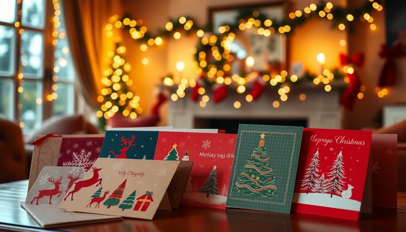 Celebrate with unique online Christmas cards London featuring festive designs in a warm, cozy setting.