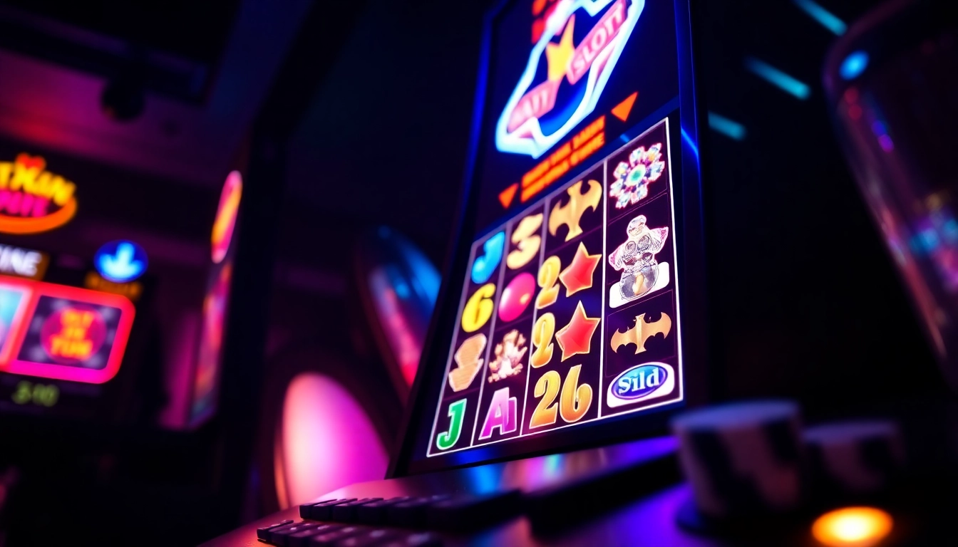 Menampilkan pengalaman permainan situs slot batman138 dengan mesin slot yang cerah dan interaktif.