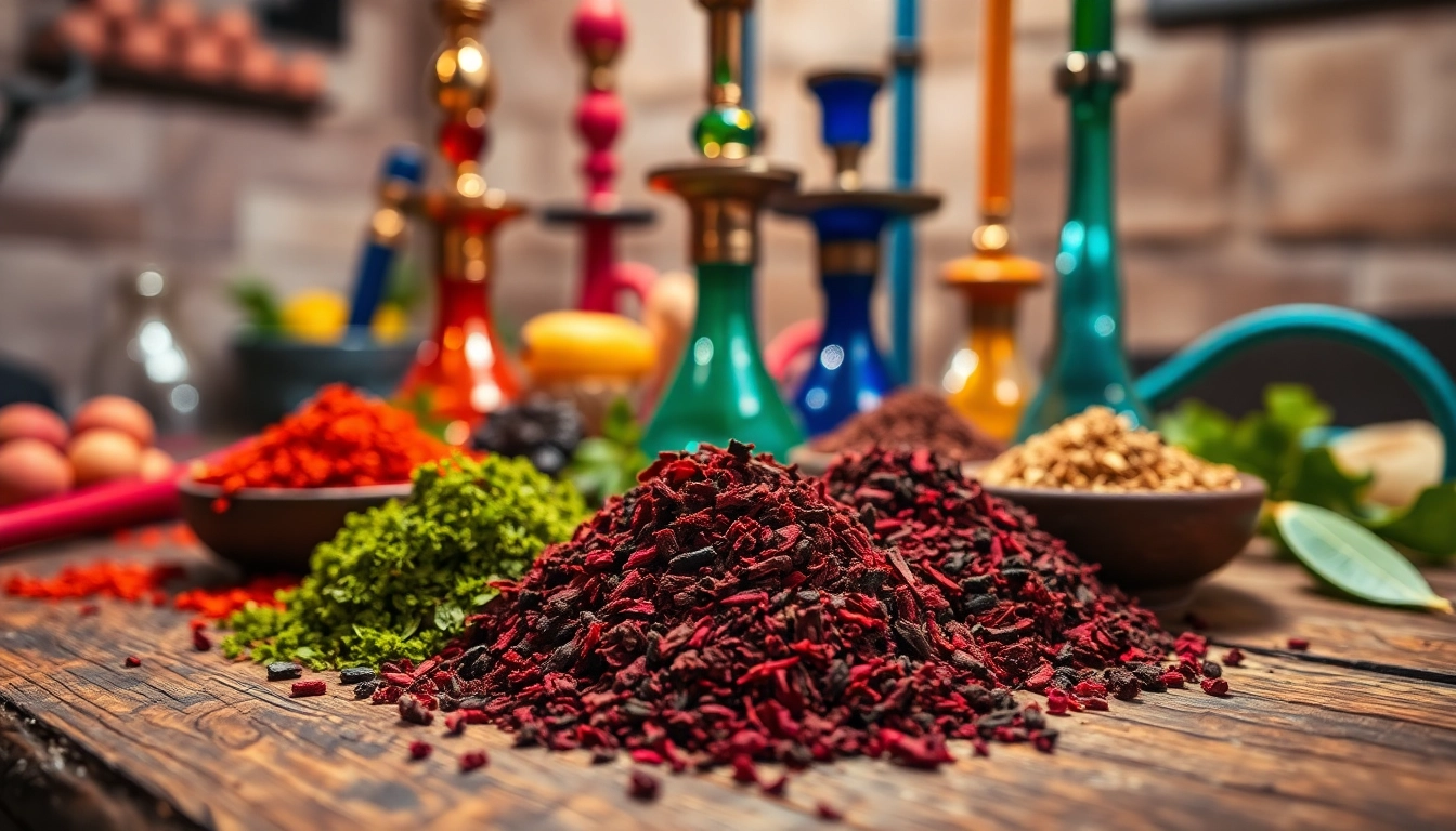 Explore the unique flavor for hookah showcased in an inviting setting with colorful shisha pipes.